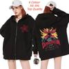 Эдди Мансон Демогоргон Толстовка на молнии Мужская Женская Цветок-каннибал Монстр Принт Кардиган Толстовка с капюшоном Уличная одежда Харадзюку
