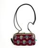 Mizumori Ado Jacquard Wallet Shoulder Bag Frame Burgundy Ado-chan