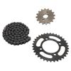 420 Chain Sprocket Set Steel 16T Front Engine Sprocket 34T Rear Sprocket with 60 Links Chain for Off Road All Terrain Vehicles Modification