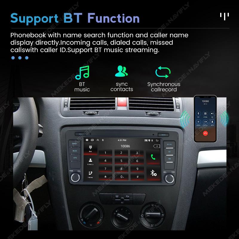 Navifly 7“ IPS Android автомобильное радио для Skoda Octavia 2 A5 2004-2013 мультимедийный видеоплеер GPS 2Din стерео Carplay автомобильное головное устройство