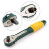Dual-Sided Design Ratchet Wrench for 1/4 Inch Sockets and 1/4 Inch Hex Screwdriver