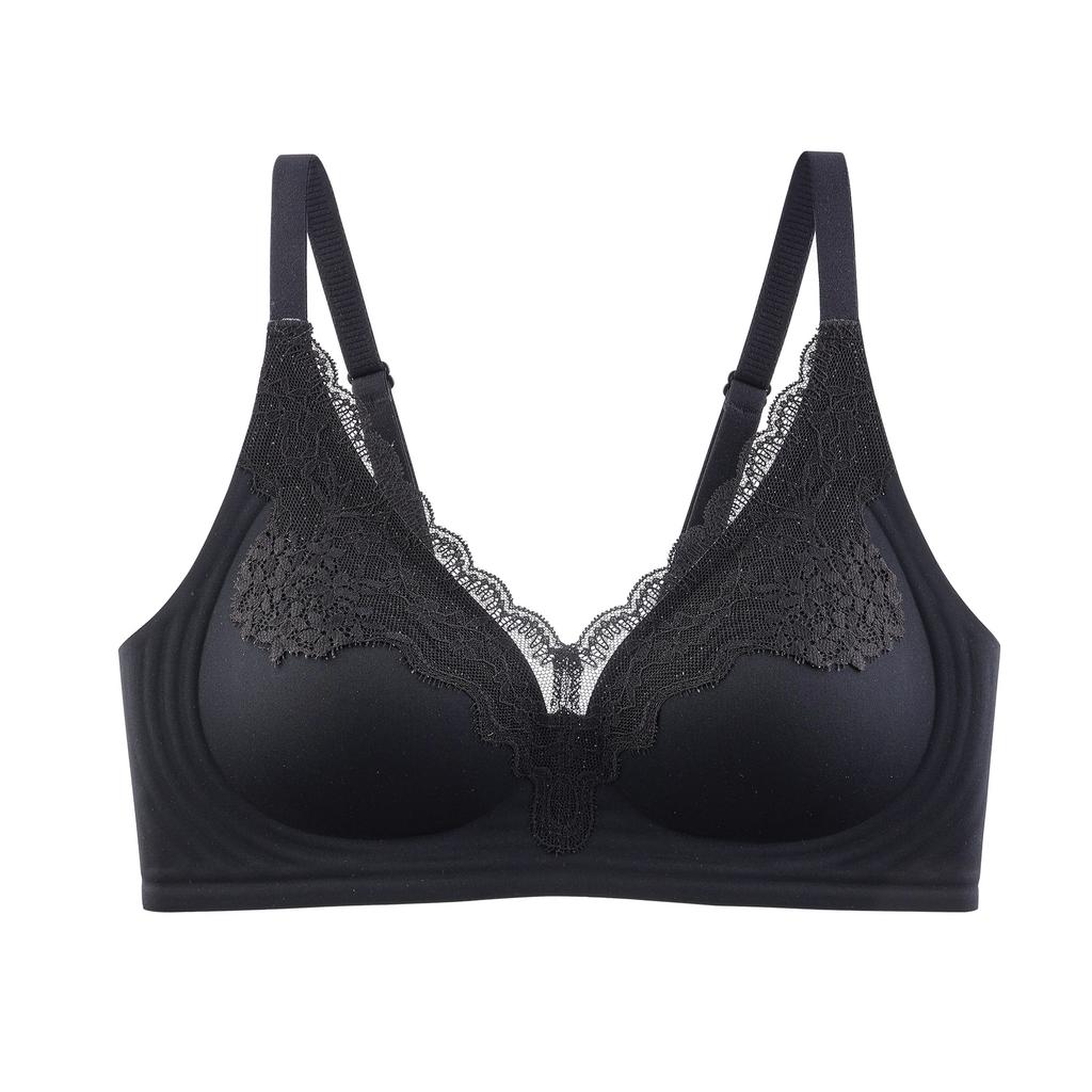 French Seamless Push Up Lace Thin Comfort Bra