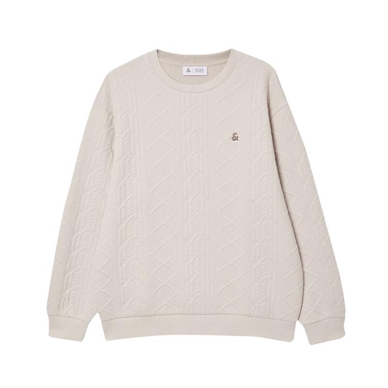 Jack&Jones Мужская осенняя текстурированная жаккардовая толстовка с круглым вырезом