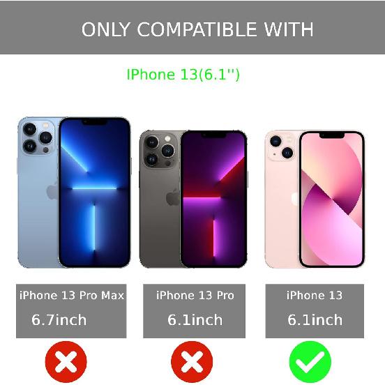 Pink White Black Christmas Trees Case Compatible with iPhone 13, Winter Christmas Cartoon Case for iPhone 13, Cool TPU Bumper Phone Case Cover