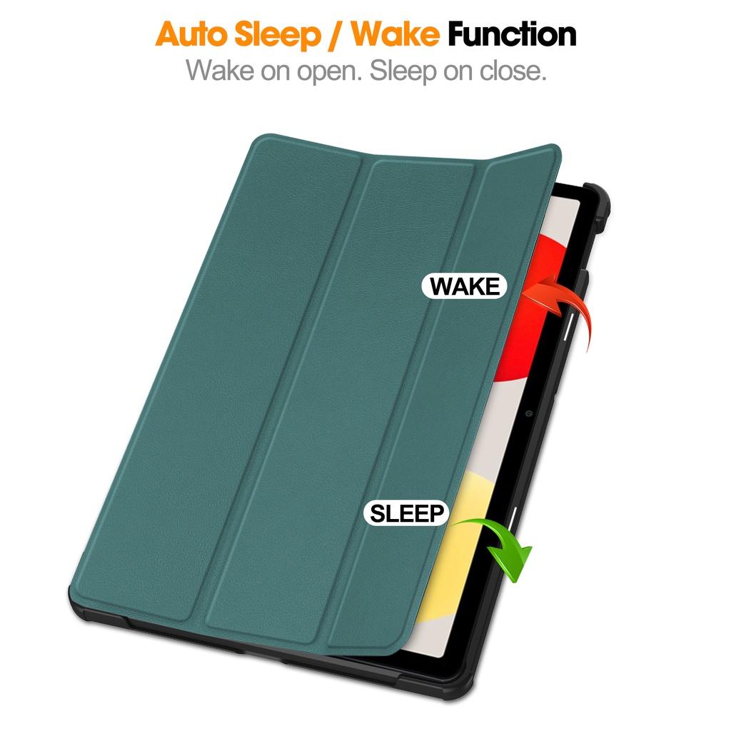 Ультратонкий кожаный чехол для Xiaomi 5/6 Pro Redmi Pad SE 2023, 11 дюймов, 10,6, защитный чехол с подставкой, противоударный чехол для планшета с автоматическим пробуждением/сном