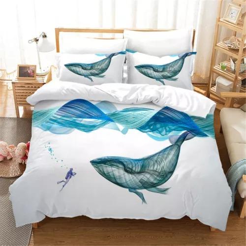 Comforter Whale Bed Decoration First Choice Gift Suitable For Children Boys Girls And Adults Soft Warm And Breathable