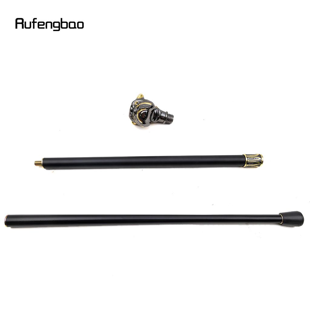 Золотисто-черная ручка для собаки, роскошный узор, трость для пекинеса, модная праздничная трость, декоративная трость, набалдашник, посох 90 см