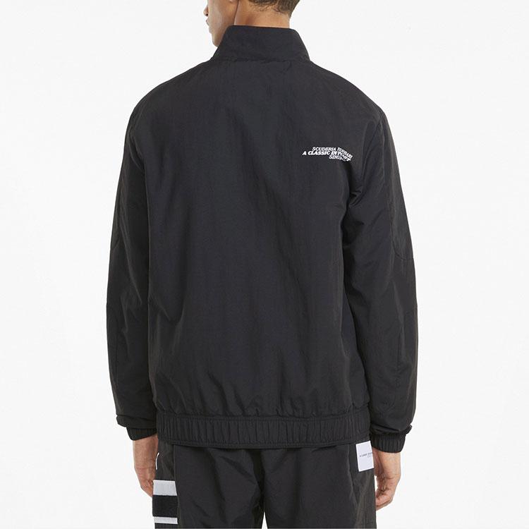 Puma Ferrari Racing Series Embroidered Logo Stand Collar Sport Jacket Men Outerwear Black 531644-01