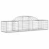 VidaXL Curved Gabion Baskets 5 Pcs 200x50x40/60 Cm Galvanized Iron, Gabion, Gabion Cage, Gabion Wall Basket, Wall of 3146260