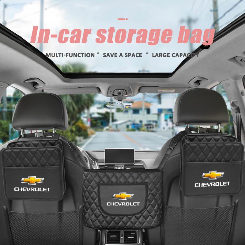 EHJLN1 Car Seat Backrest Storage Stowing Tidying Pocket For Chevrolet Z71 Aveo Impala Lacetti Malibu Sail SS Cruze Sonic Silverado Trax