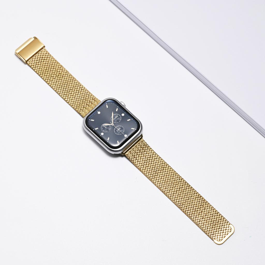 Миланский металлический ремешок для Apple Watch Ultra 3/2 49 мм 44 42 40 38 46 45 мм Нержавеющая сталь для Iwatch Серии 11 10 9 8 7 SE3