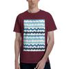 Abstract Blue Wave Pattern Calm Ocean Inspired Design Men TShirt Oversized T Shirts Mens Crew Neck Cotton Tees Short Male