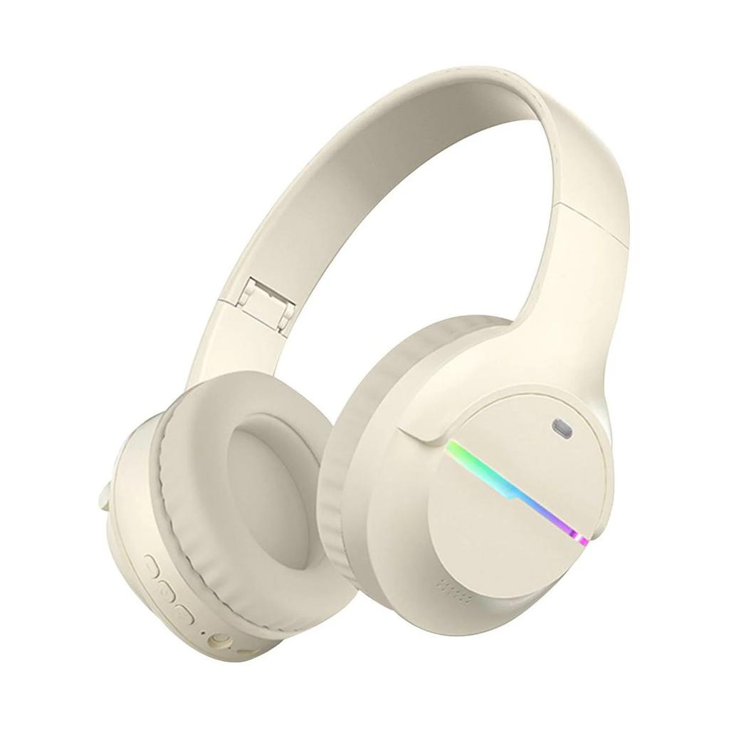 Наушники Bluetooth Over Ear, цветные светодиодные фонарики, беспроводные складные стереонаушники Bluetooth для класса/домашнего офиса/планшета/самолета