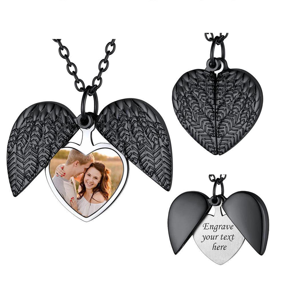 Персонализированное фото-ожерелье из нержавеющей стали с индивидуальной гравировкой "Люблю тебя", цветной фото-кулон, подарок для пары 2025