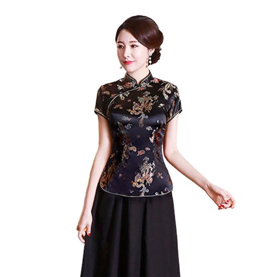 Женская рубашка Cheongsam, тонкая удобная женская рубашка Cheongsam в китайском стиле с воротником-стойкой
