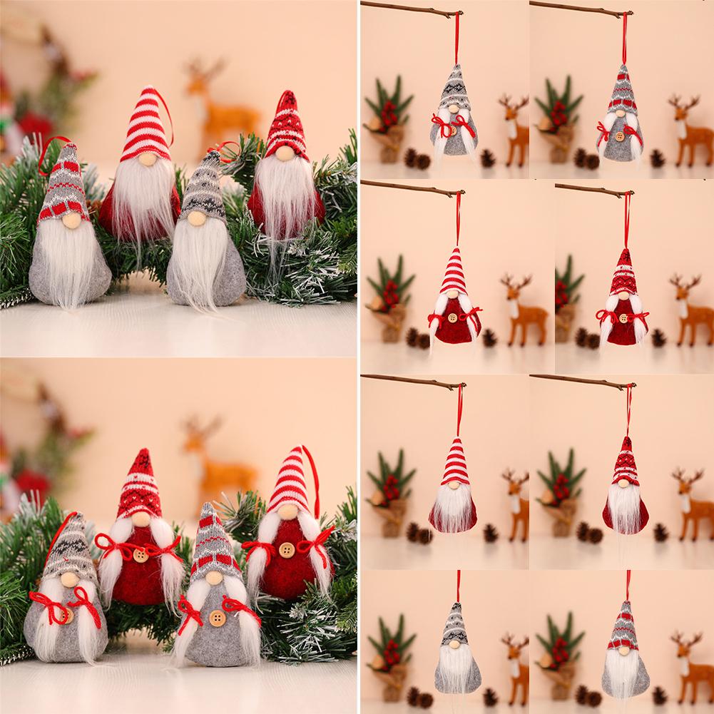 Holiday Decor Christmas Tree Hanging Gnome Plush Gonk Santa Doll Pendants