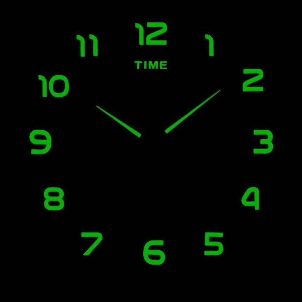 Бесшумные светящиеся безрамные 3D настенные декоративные цифровые часы настенные часы