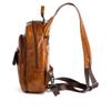 Johnature Retro Men Mini Backpack Genuine Leather Multifunctional Bag First Layer Cowhide Handmade Male Chest Bags