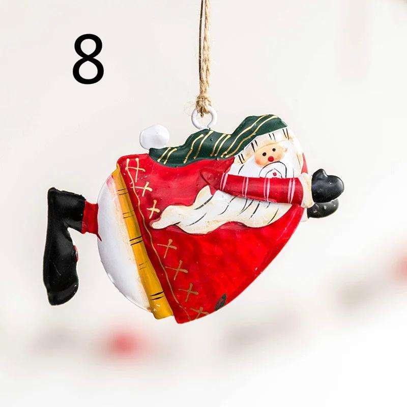 Украшения для вечеринки Подарочный рождественский кулон Рождественская елка Кукла Подвесные металлические украшения DIY Рождественский день Санта-Ангел Клаус