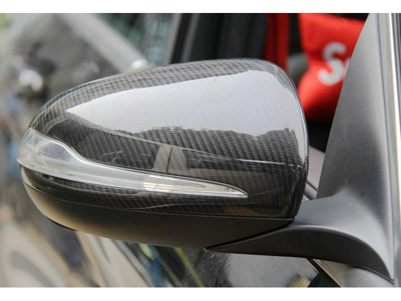 Накладка на зеркало заднего вида из сухого углеволокна для автомобилей с левым рулем Mercedes-Benz B, C, E, S, GLC, GLA, CLA, CLS, W205