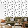 Wallpaper Gray paws on a white background for the living room and bedroom 50x1000