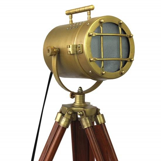 Прожектор в стиле штатива Модель Деревянный штатив Лампы светодиодные прожекторы Настольный