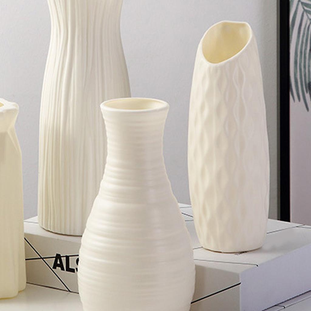 Ваза для цветов в скандинавском стиле, имитация вазы для цветов, украшение для гостиной, столовой, тип C, белый цвет