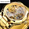 European and American Style Men's Fashionable and Casual Waterproof Hollow Rhinestone Automatic Mechanical Watch