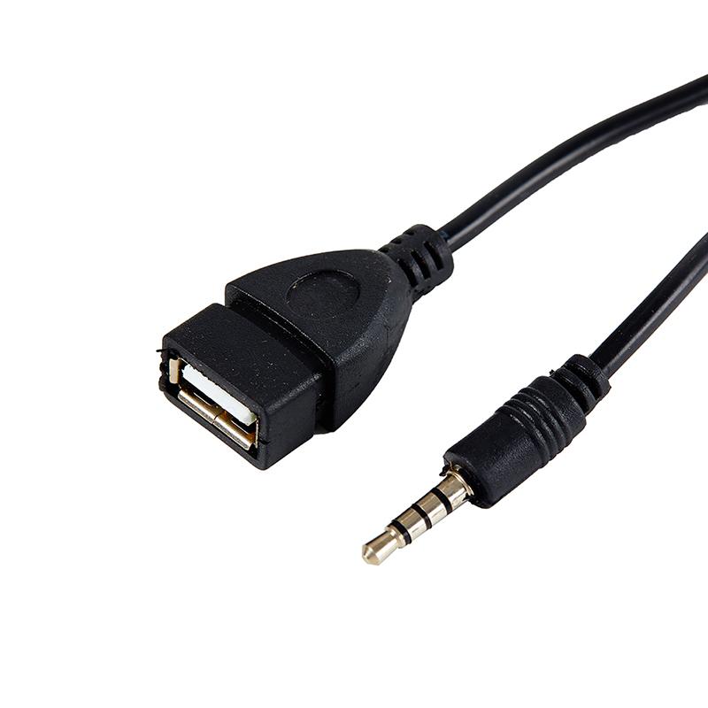 0,2 М 3,5 мм Штекер Аудио Aux на USB 2.0 Type A Разъем Женский OTG Конвертер