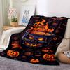 1pc Halloween Coffee Blanket, Lightweight Flannel Throw Blanket for Sofa, Bed, Travel, Camping, Living Room, Office, Couch089