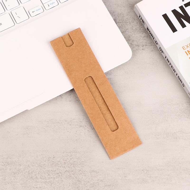 10 шт. коробка для ручек подарочный чехол упаковка один держатель для перьевой ручки мешочек картон пустой чехол крафт бумага чехлы для ручек