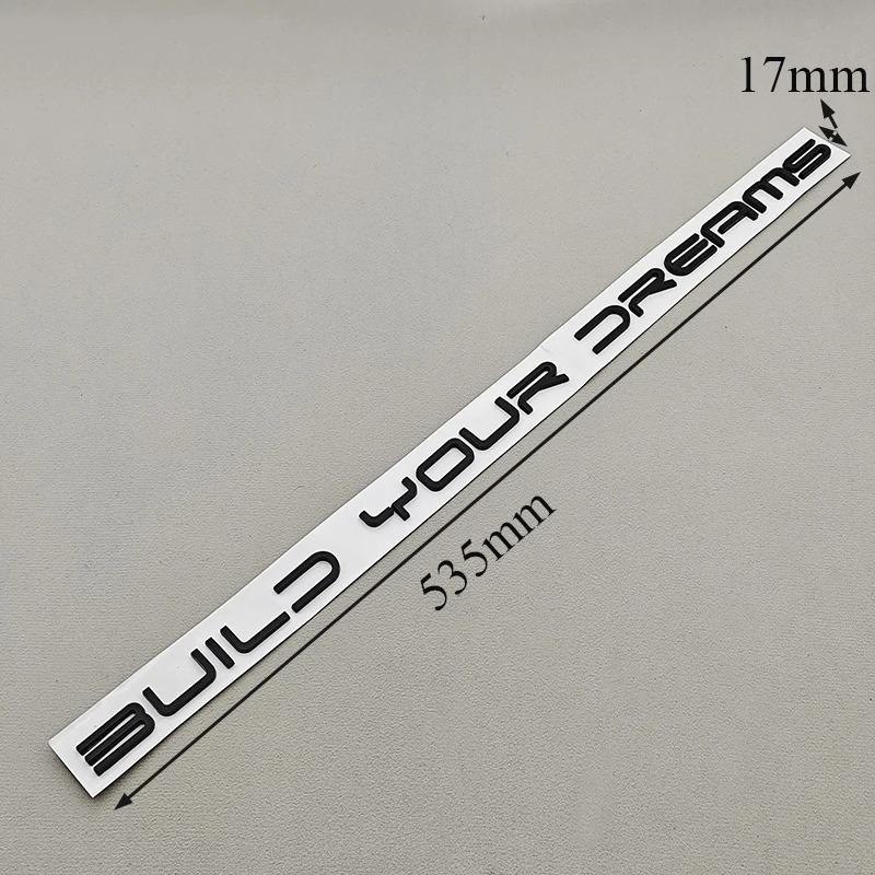 3D ABS Build Your Dreams Car Sticker Logo Rear Trunk Badge Emblem Decals