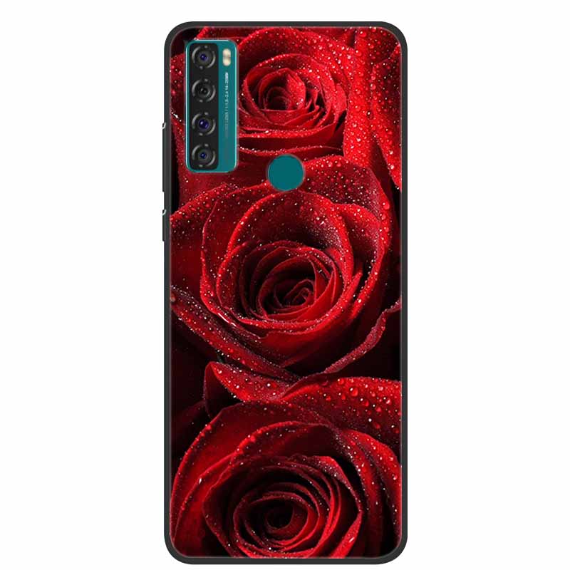 Для TCL 20 SE чехол роскошный силиконовый мягкий чехол из ТПУ для телефона TCL 20 SE T671H мультяшный чехол красочный противоударный чехол