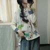 2025 Women Sleeveless Buttons Autumn Vest Sweaters Style Printing Knitting Casual Loose Sweater