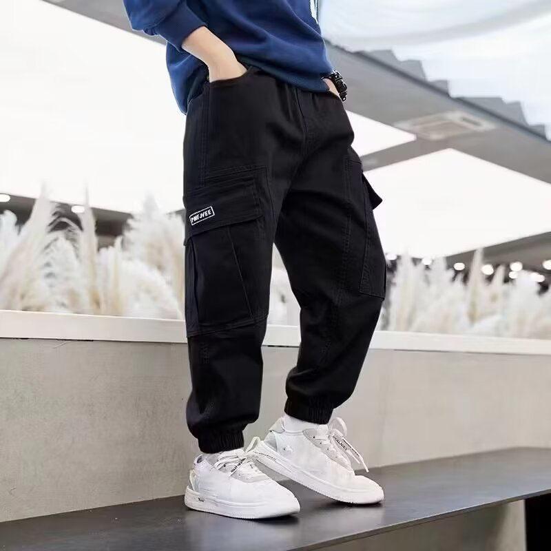 Весенние модные повседневные брюки-карго для мальчиков