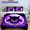 3pcs Gengar1 Cover Set - Personalized Name, HD Printed Bedding with 1 Cover and 2 Pillowcases - Perfect for Home Decor, Easy Care