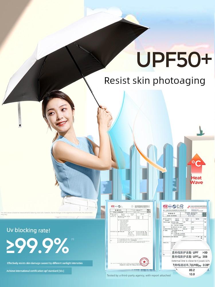 Capsule Sun Umbrella Sun Protection UV Protection Sunshade Umbrella Dual-Use Women's Mini Five Foldable Small Portable Pocket