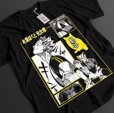 Футболка Haikyuu Футболка Шоё Хинаты Футболка Кагеямы Футболка Цукишимы Куроо Спортивная футболка Аниме