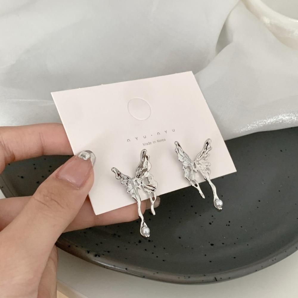 Lovely Elegant Vintage Luxury Women Earrings Korean Style Earrings Bow Ear Stud Butterfly Earrings