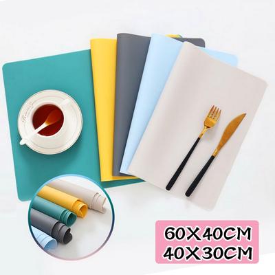 60/40 см силиконовый водонепроницаемый коврик для столовых приборов, теплоизоляционный противоскользящий моющийся обеденный коврик для кухонной стойки, защита