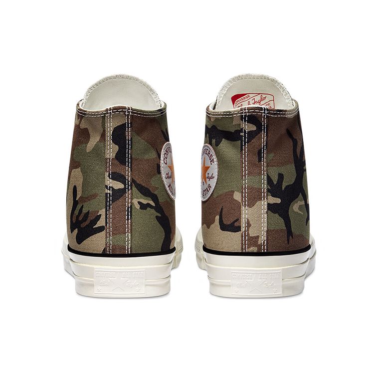 Carhartt WIP x Converse Chuck 70 High Camo Unisex Sneakers Green Covert-Green Dark-Earth 169221C
