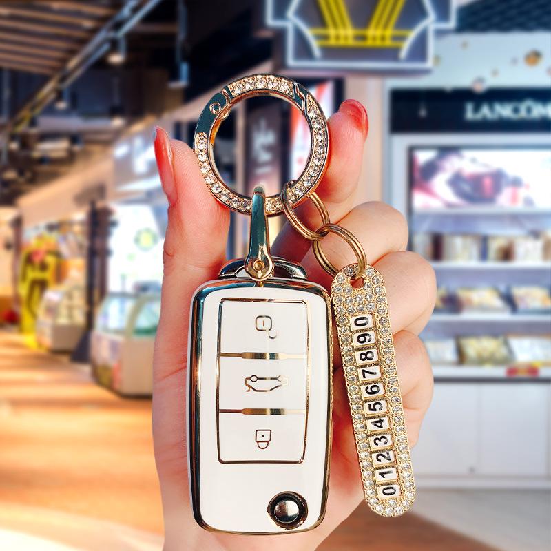 Volkswagen Key Shell for Sagitar, Bora, Lavida, Tiguan, Passat, Lamando, Golf, Polo, T-Roc, and New CC Models