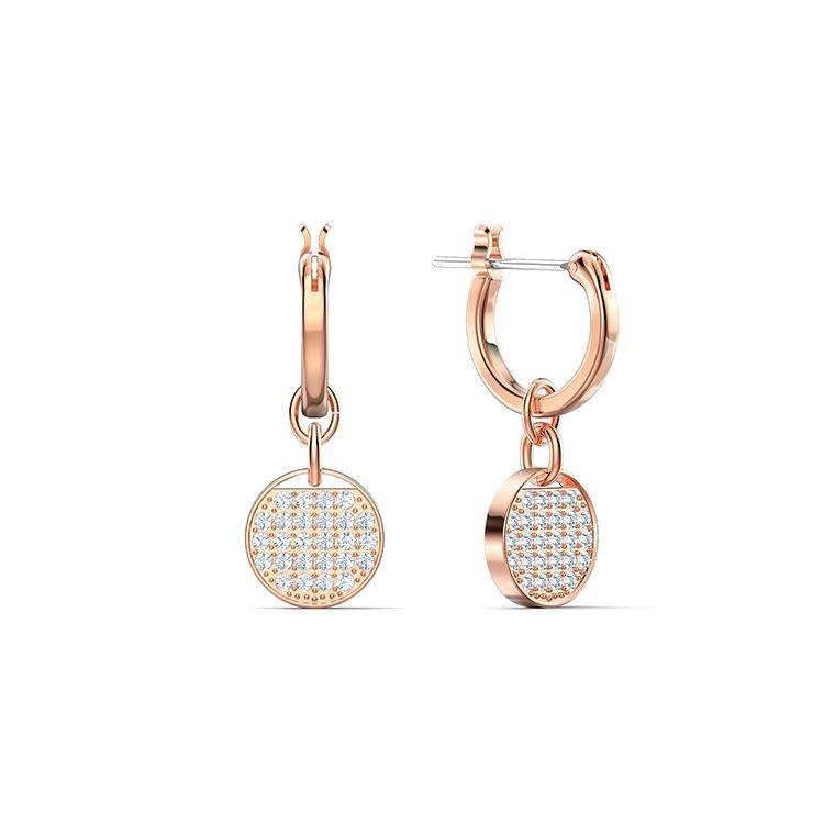 Swarovski Мини Проколотые Имбирные Хрустальные Серьги Женские Серьги Белое Розовое Золото 5567528
