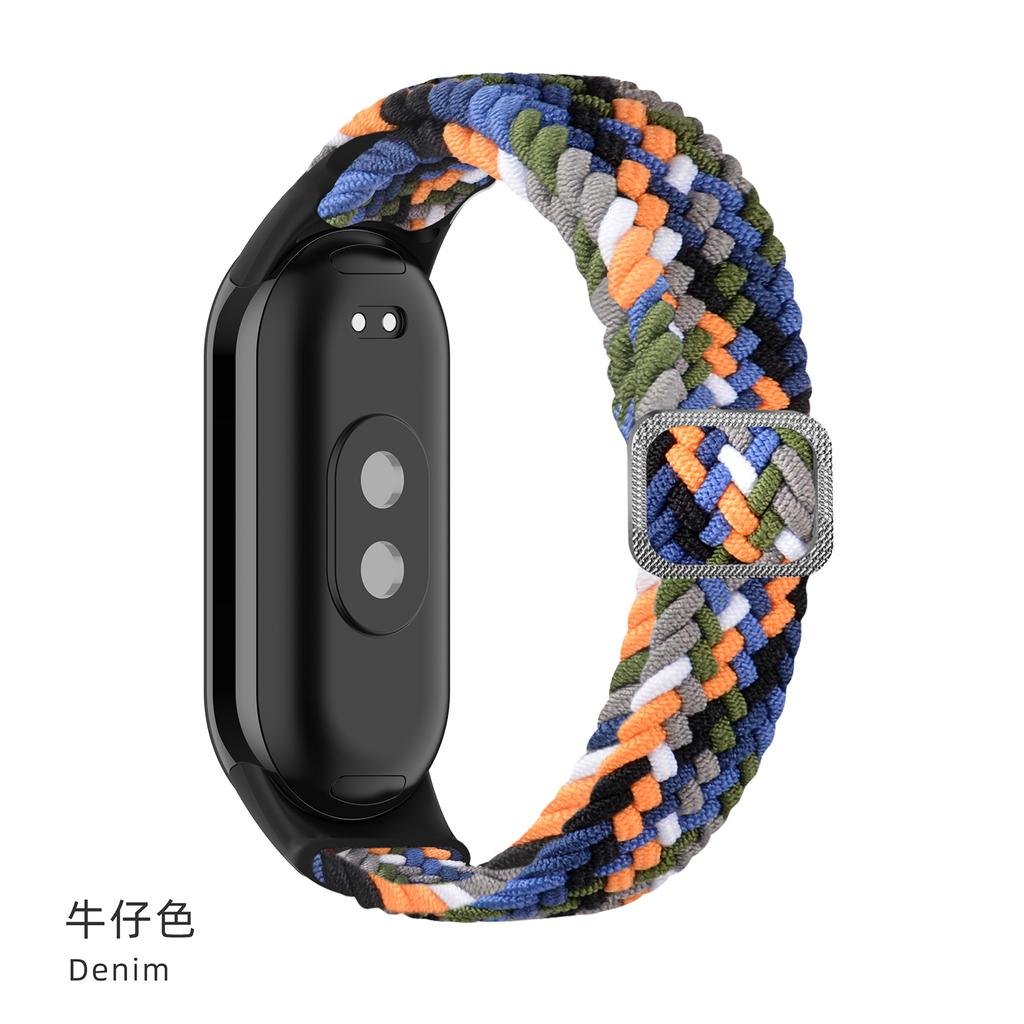 Ремешок для Xiaomi Mi Band 10 9 8 Эластичный плетеный Solo Loop Регулируемая пряжка Замена correa bracelet для Miband 4 3 5 6 7