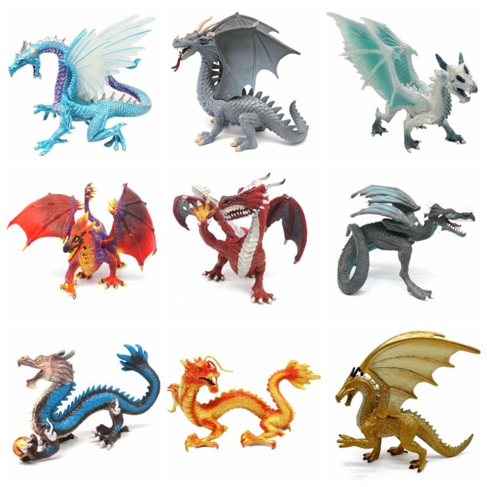 Western Beast Myth Dragon Figures Ice Flying Dragon Dragon Animal Model Collection