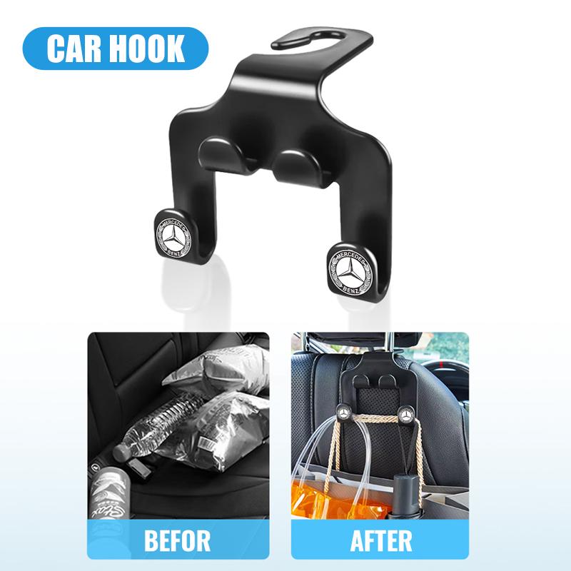 Многофункциональный крючок на подголовник сиденья автомобиля, органайзер для хранения, держатель для мобильного телефона для Mercedes Benz AMG W124 W202 W203 W204 W210 W211
