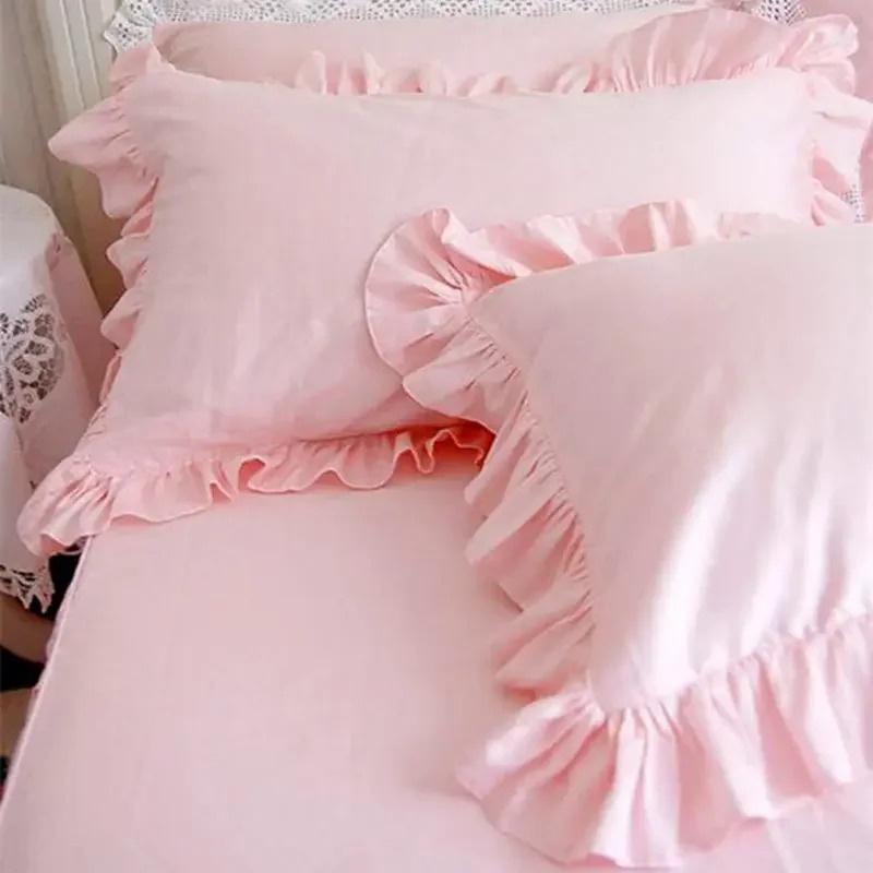 Brief Classic Pillow Case Bed Princess Ruffle Pillow Cover Handmade Pillowcases Home Textile Pillowcase 100% Cotton Cloth