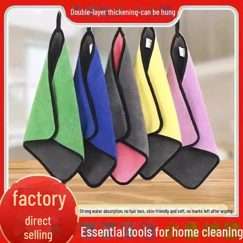 1 шт. Суперабсорбирующая салфетка из микрофибры: Кухонная тряпка, автомобильное полотенце, толстое полотенце для мытья посуды, салфетка из кораллового флиса для уборки