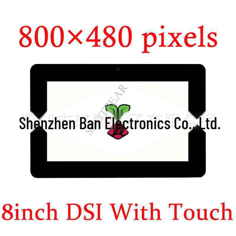 8-Inch Raspberry Pi LCD Capacitive Touchscreen, 800×480 Pixels, DSI Communication