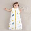 Спальный мешок для младенцев 6-24 месяцев органический хлопок носимое одеяло без рукавов дизайн TOG 0.5 двойной молнии спальный мешок для малышей легкие спальные мешки